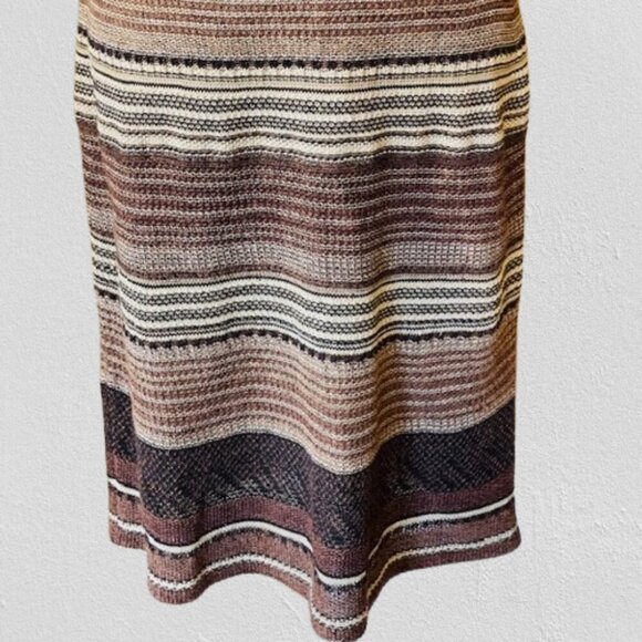 Vintage Lauren Ralph Lauren Midi Boho Southwest Sweater Dress Petite Medium - Picture 3 of 6